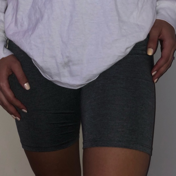 dark grey biker shorts
